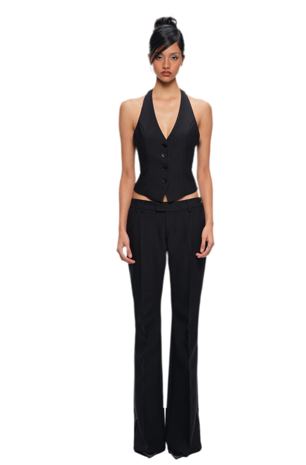 Pinstripe Halter Tailored Set