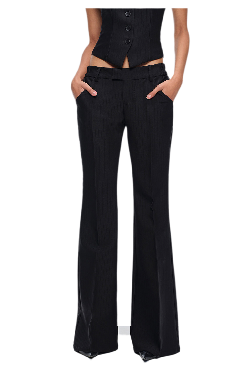 Pinstripe Halter Tailored Set