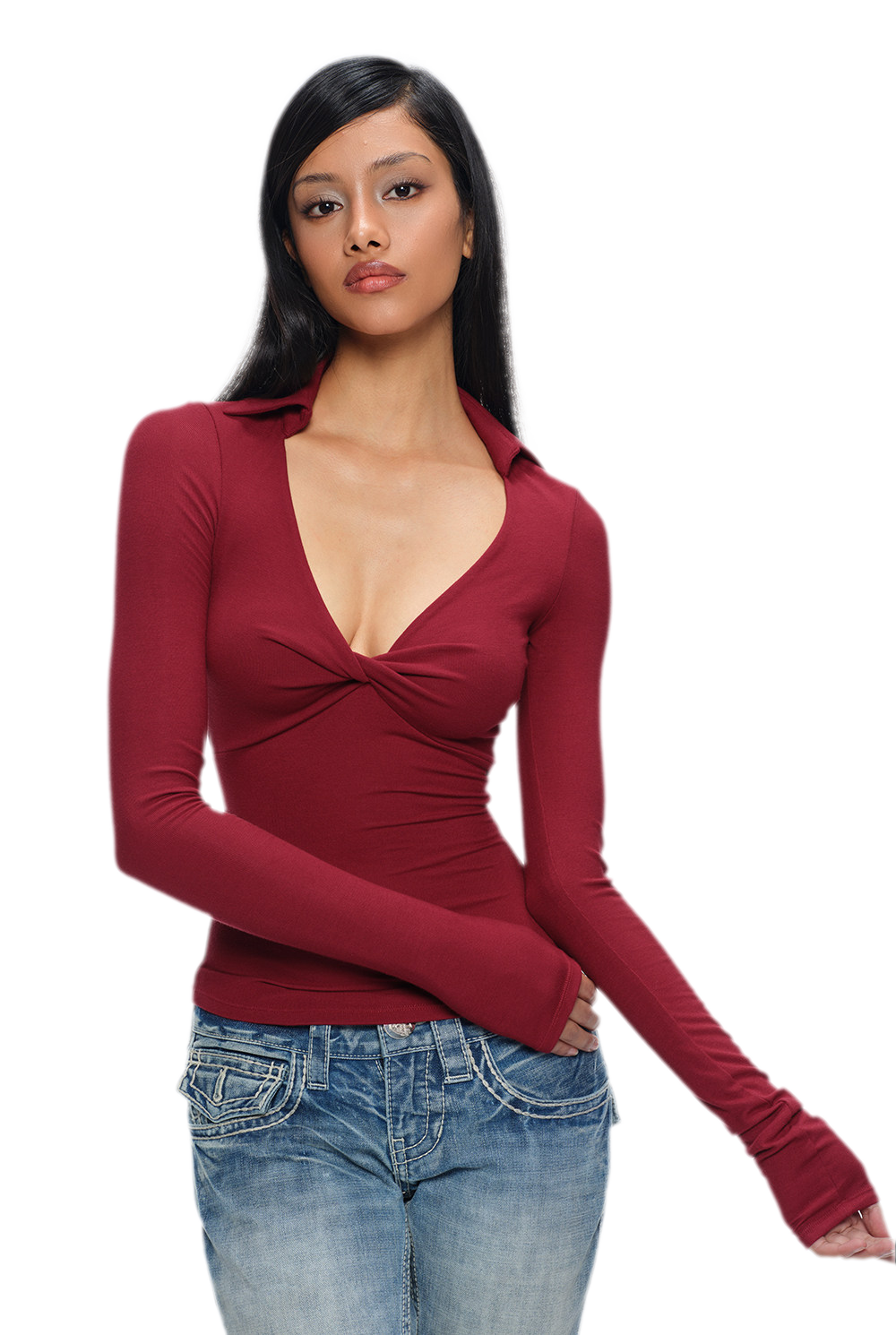 Twisted Knot Slim-Fit Top