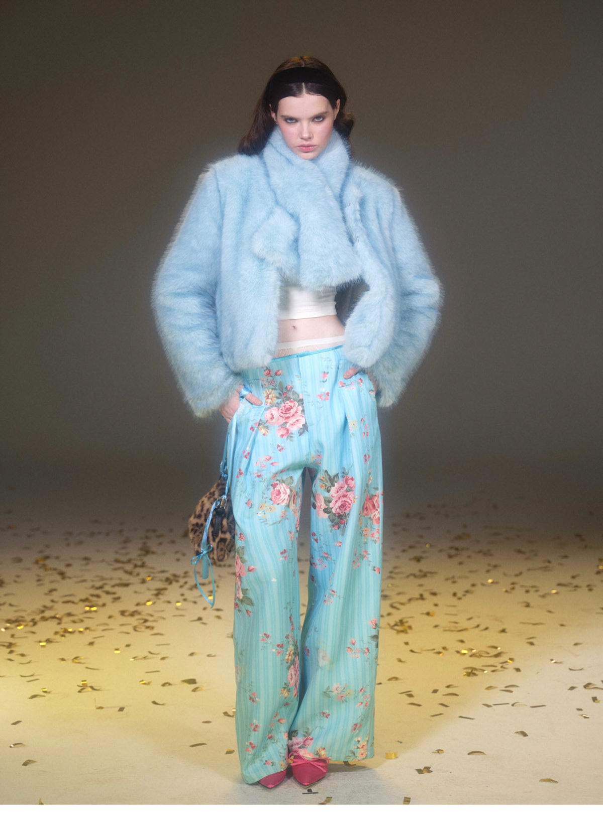 Gradient Faux Fur Winter Jacket