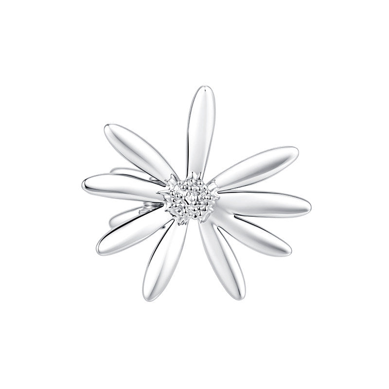 Metallic Daisy Flower Hair Clip