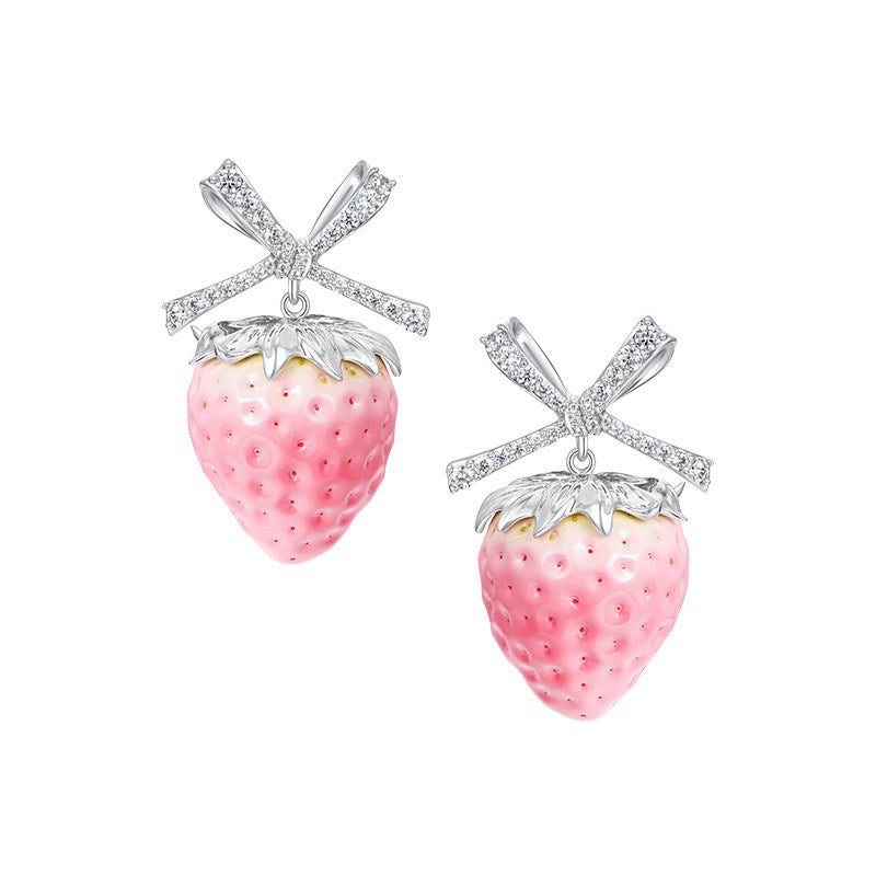 Crystal Pearl Strawberry Necklace
