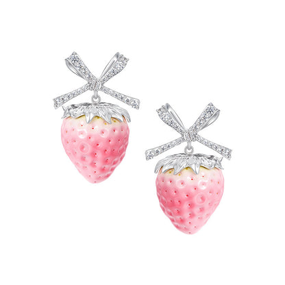Crystal Pearl Strawberry Necklace