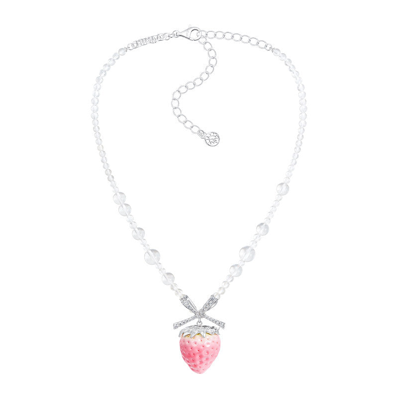 Crystal Pearl Strawberry Necklace