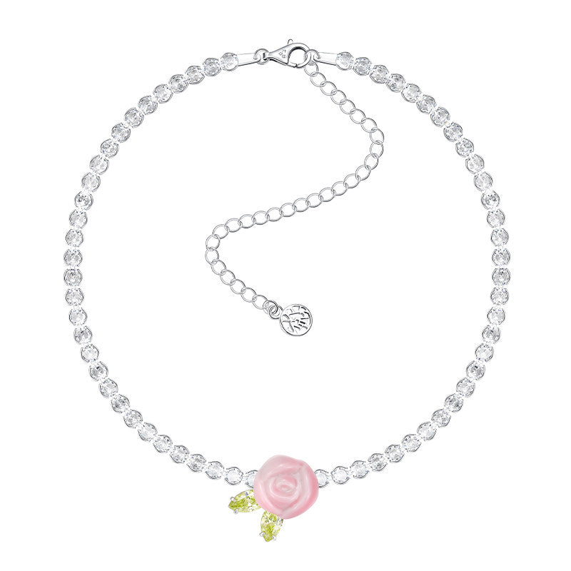 Ceramic Rose Jewelry Set