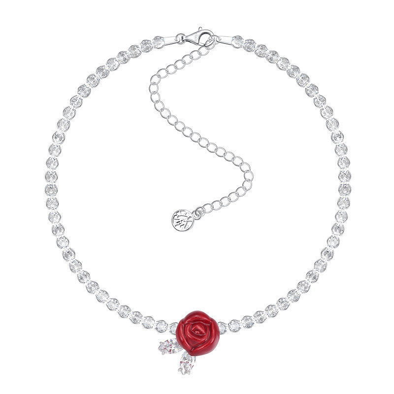 Ceramic Rose Jewelry Set