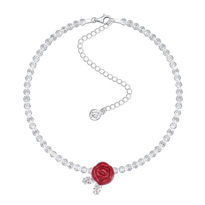 Ceramic Rose Jewelry Set