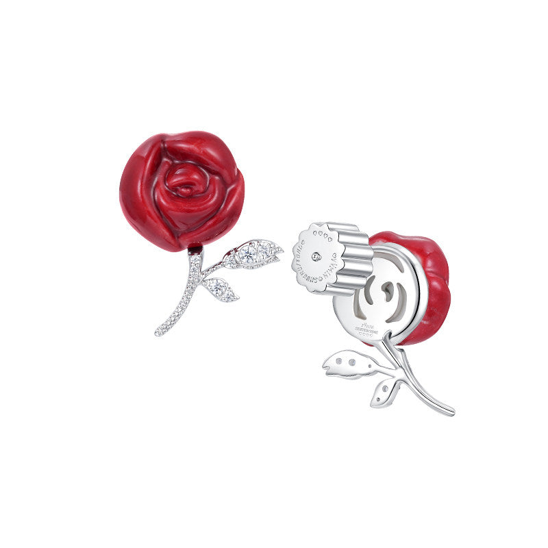 Ceramic Rose Jewelry Set
