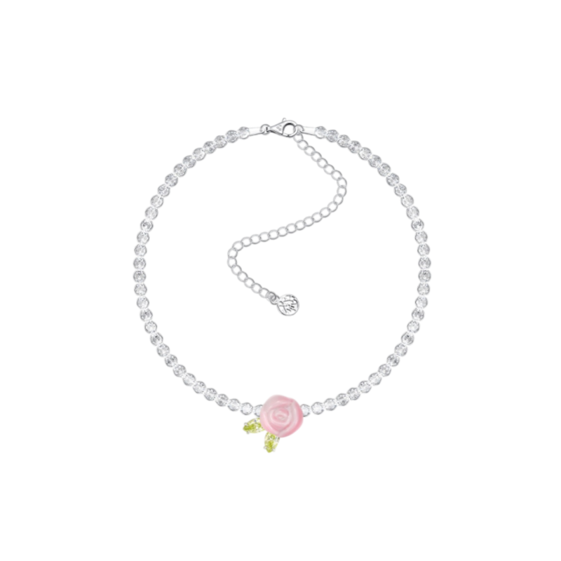 Ceramic Rose Jewelry Set