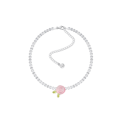 Ceramic Rose Jewelry Set
