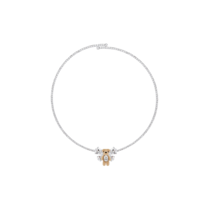 Plush Bear Gemstone Necklace