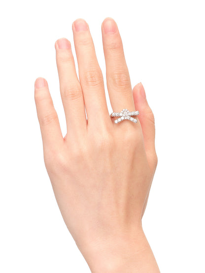 Gemstone Butterfly Knot Ring