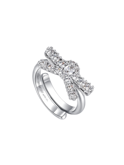 Gemstone Butterfly Knot Ring
