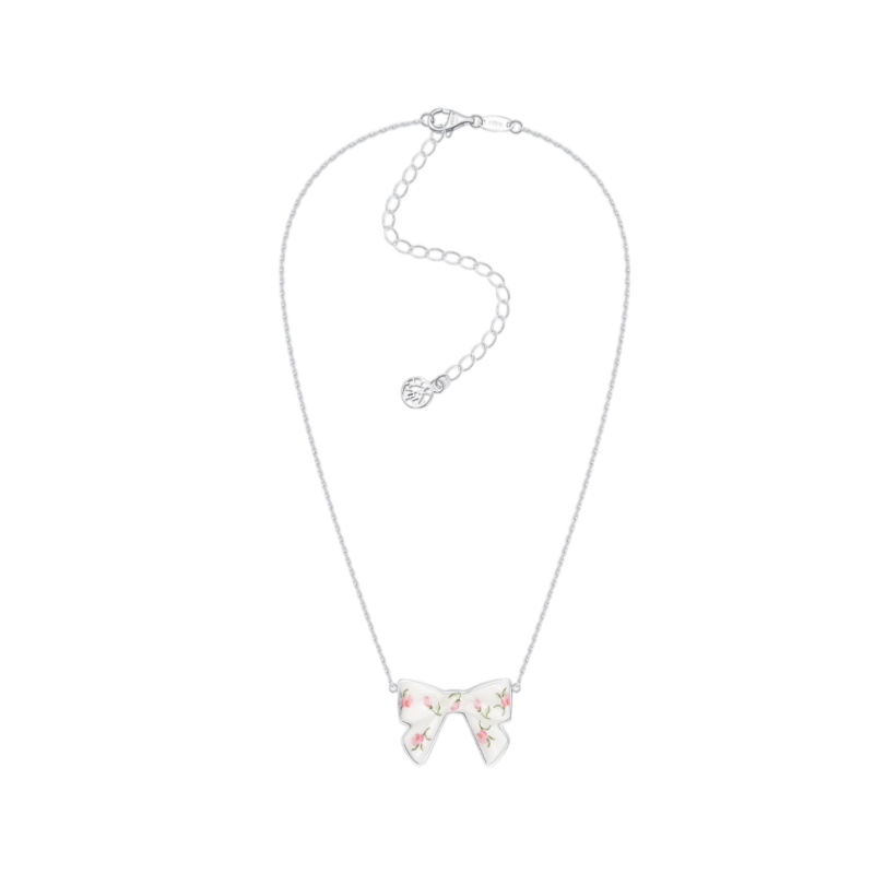Ceramic Double-Sided Bow Necklace