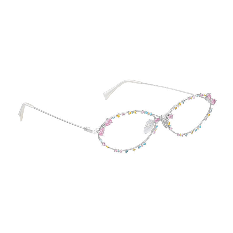 Cubic Zirconia Oval Eyewear