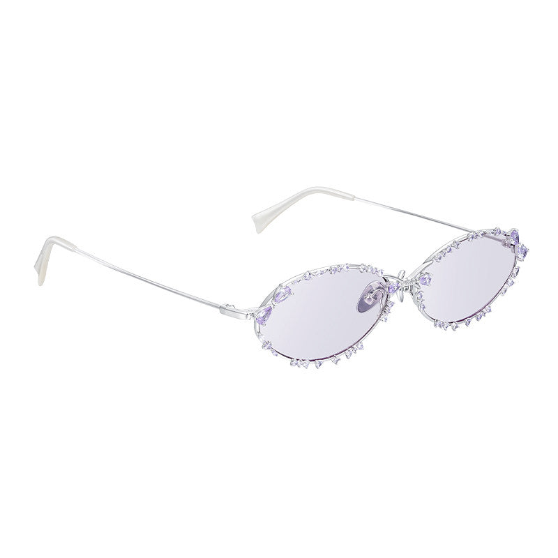 Cubic Zirconia Oval Eyewear