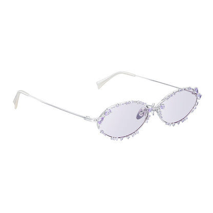 Cubic Zirconia Oval Eyewear