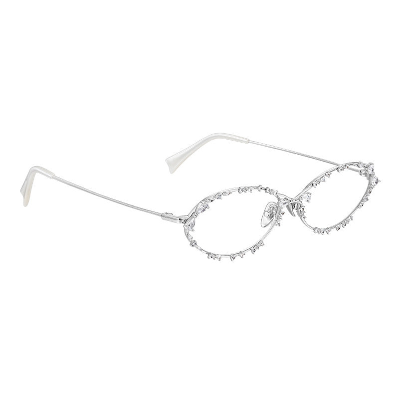 Cubic Zirconia Oval Eyewear