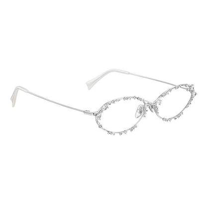 Cubic Zirconia Oval Eyewear