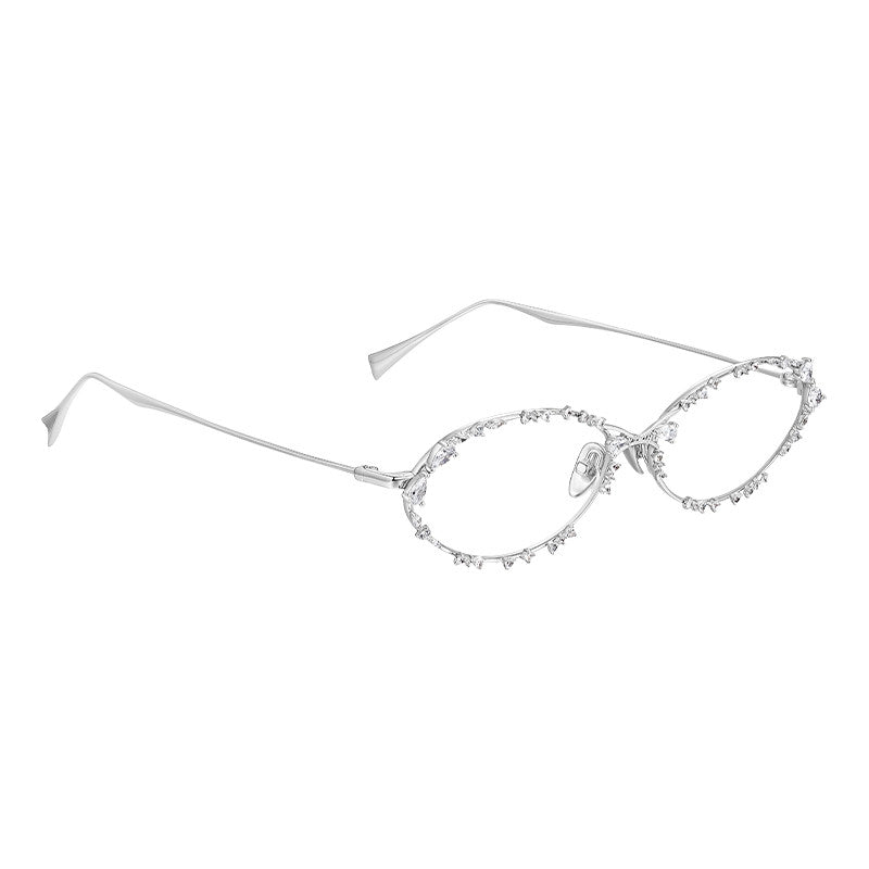 Cubic Zirconia Oval Eyewear