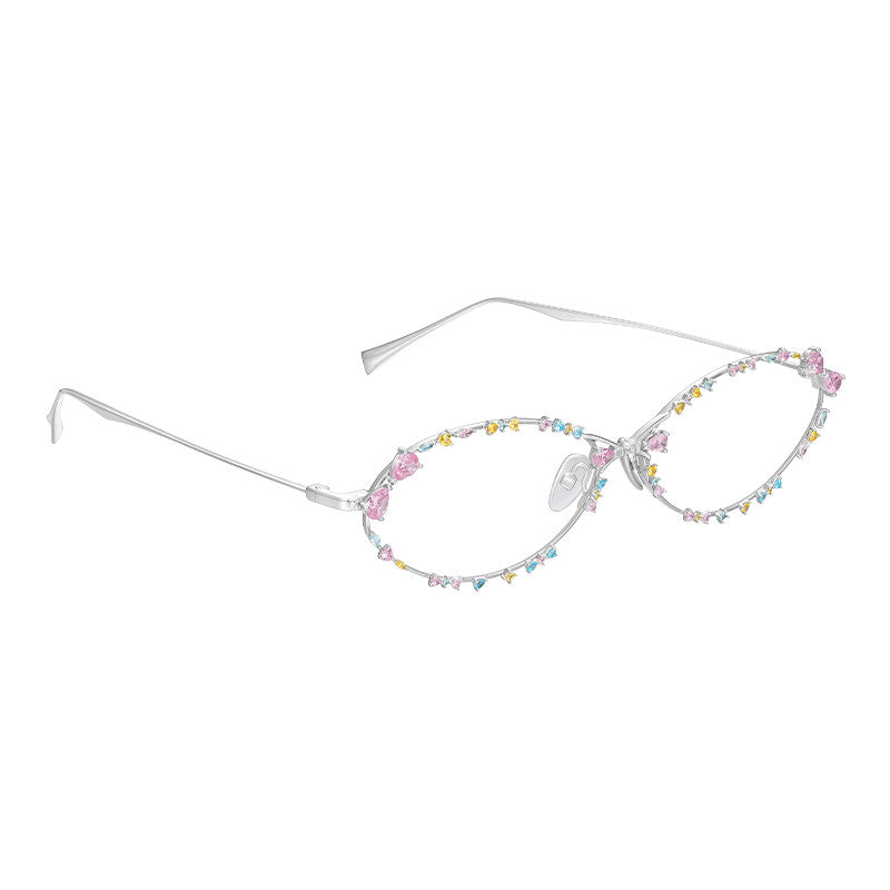 Cubic Zirconia Oval Eyewear