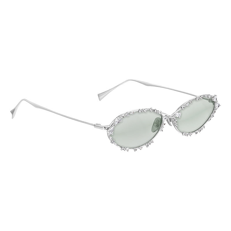 Cubic Zirconia Oval Eyewear