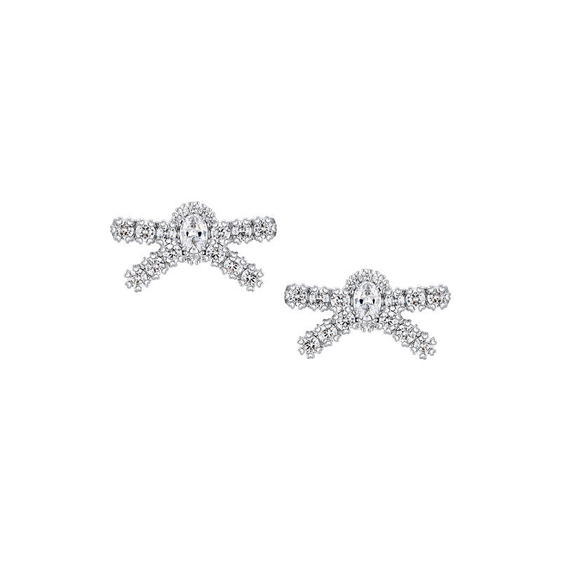 Gemstone Butterfly Bow Earrings