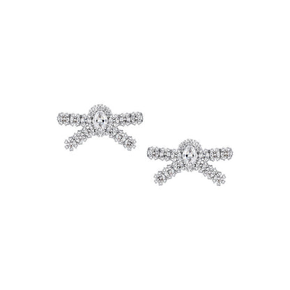 Gemstone Butterfly Bow Earrings