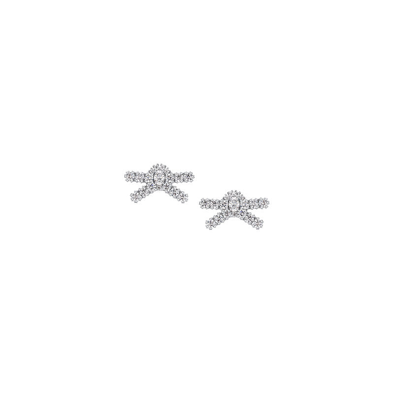 Gemstone Butterfly Bow Earrings