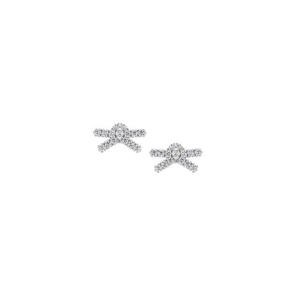 Gemstone Butterfly Bow Earrings