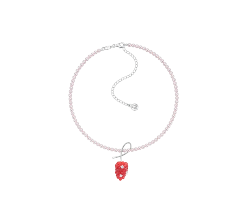 Beaded Heart Pendant Necklace