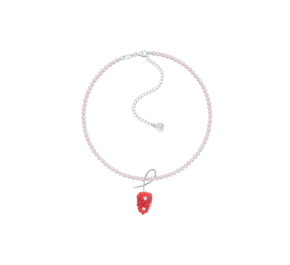 Beaded Heart Pendant Necklace