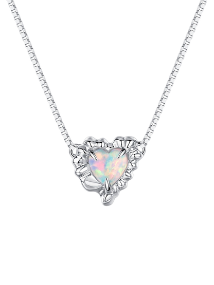 Opal-Halskette aus Sterlingsilber