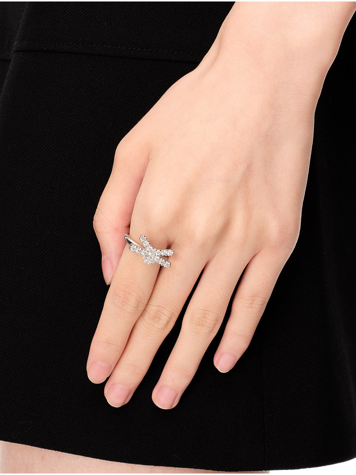 Gemstone Butterfly Knot Ring
