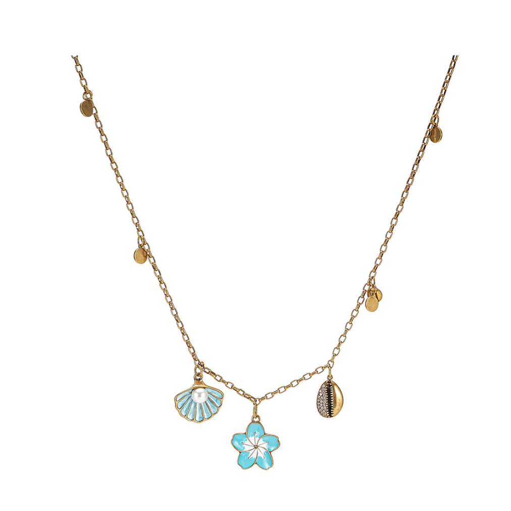 Vintage Sunflower Tassel Necklace