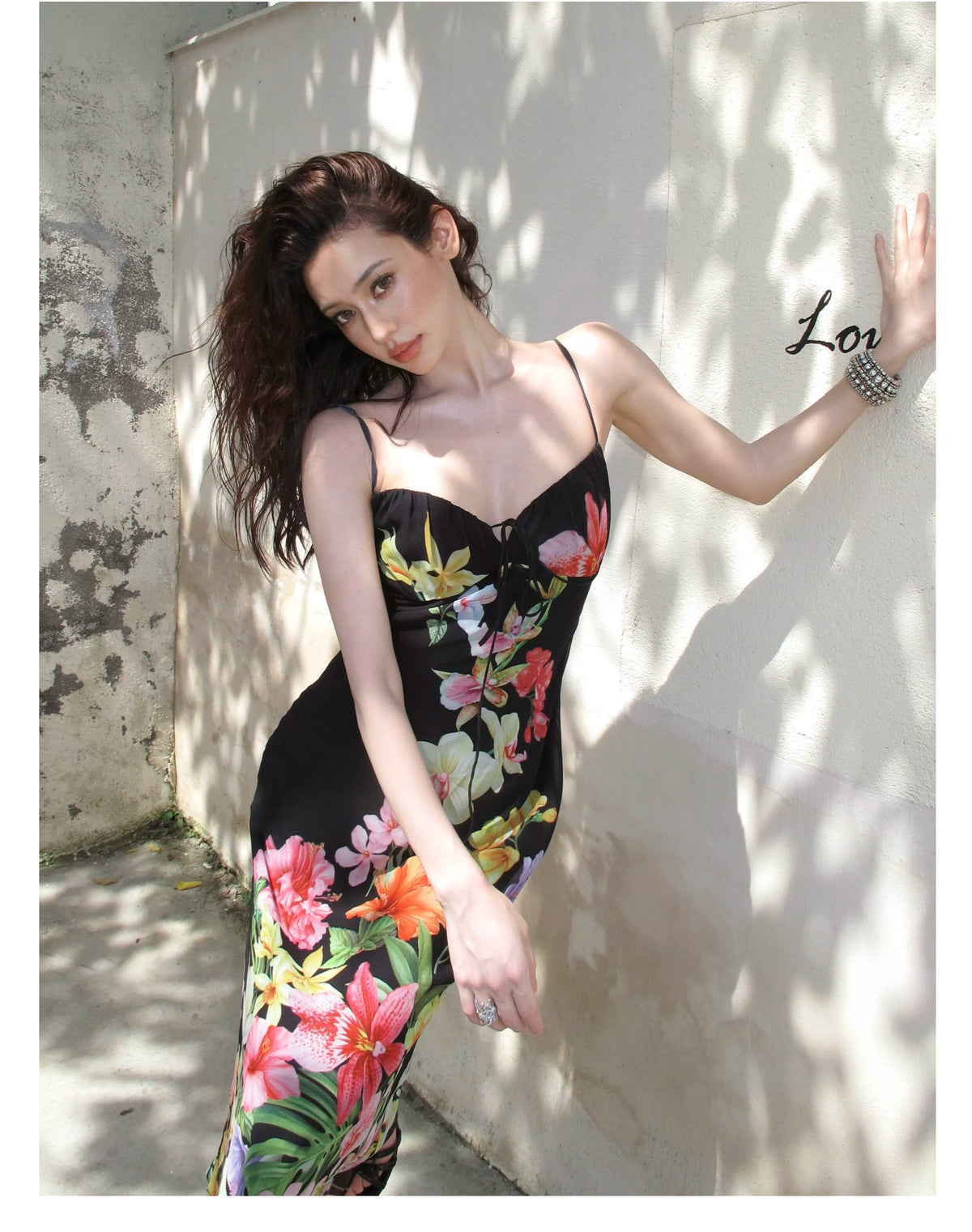 Hand-Painted Floral Camisole Dress