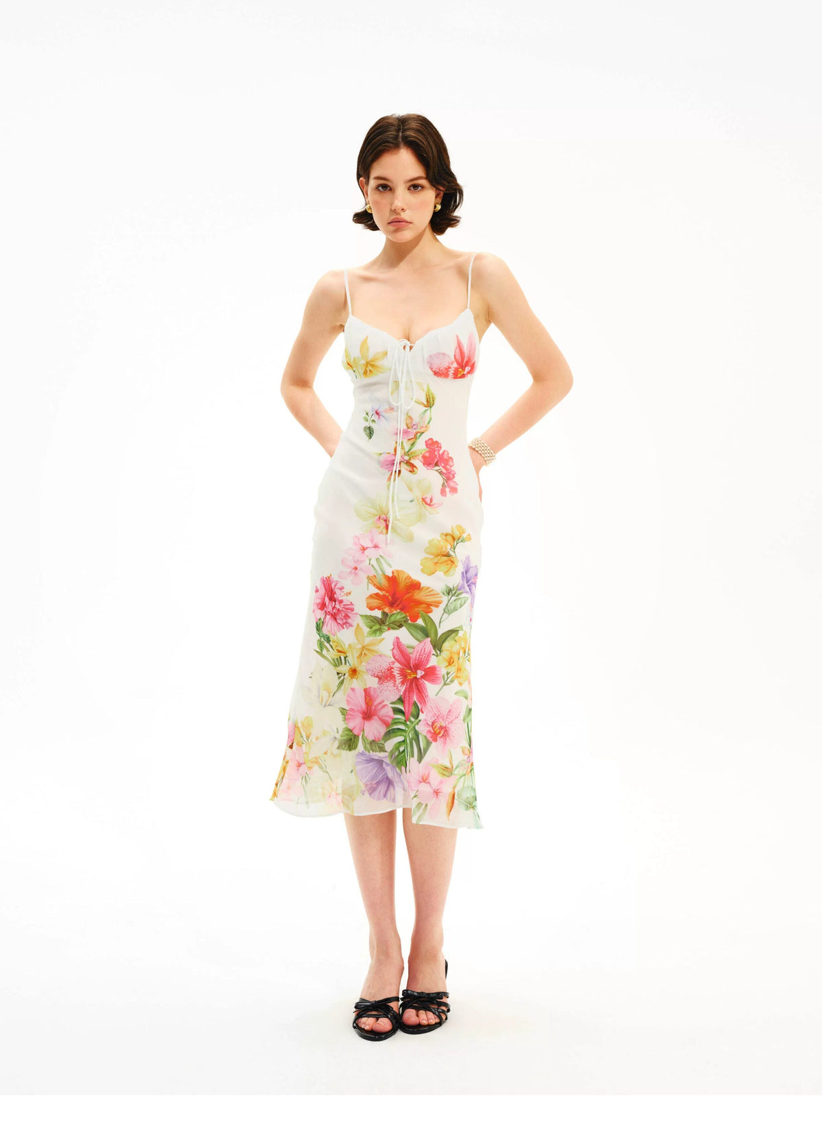 Hand-Painted Floral Camisole Dress