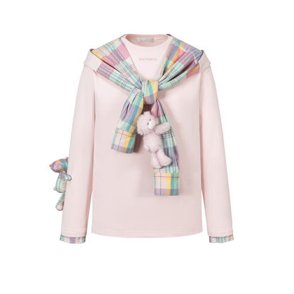 Deconstructed Plaid Hooded T-Shirt