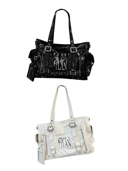 Glossy Structured Utility Tote