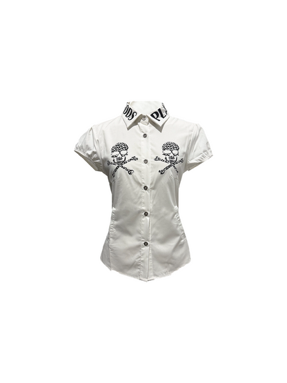 Printed Fitted Short-Sleeve Shirt