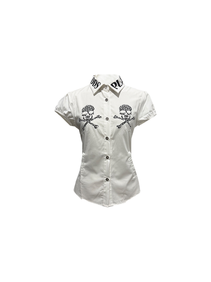 Printed Fitted Short-Sleeve Shirt