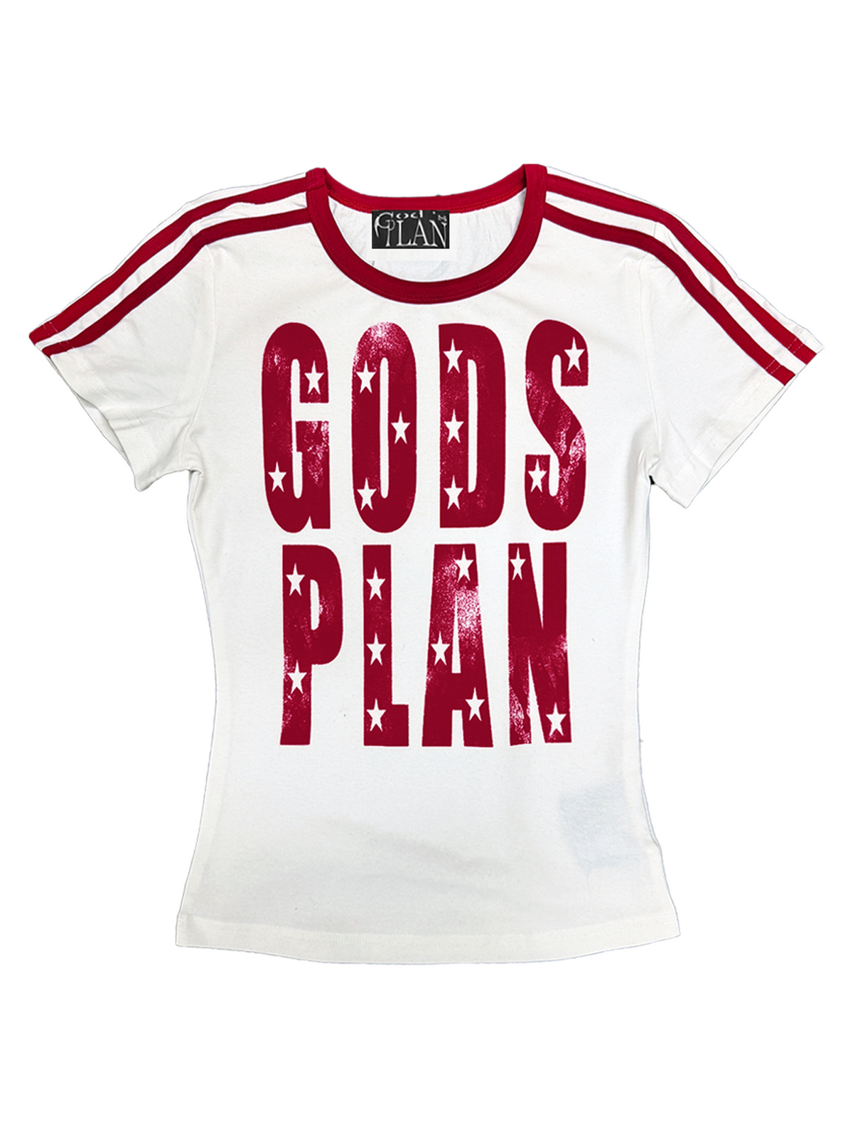 Contrast Ruched Fitted T-Shirt