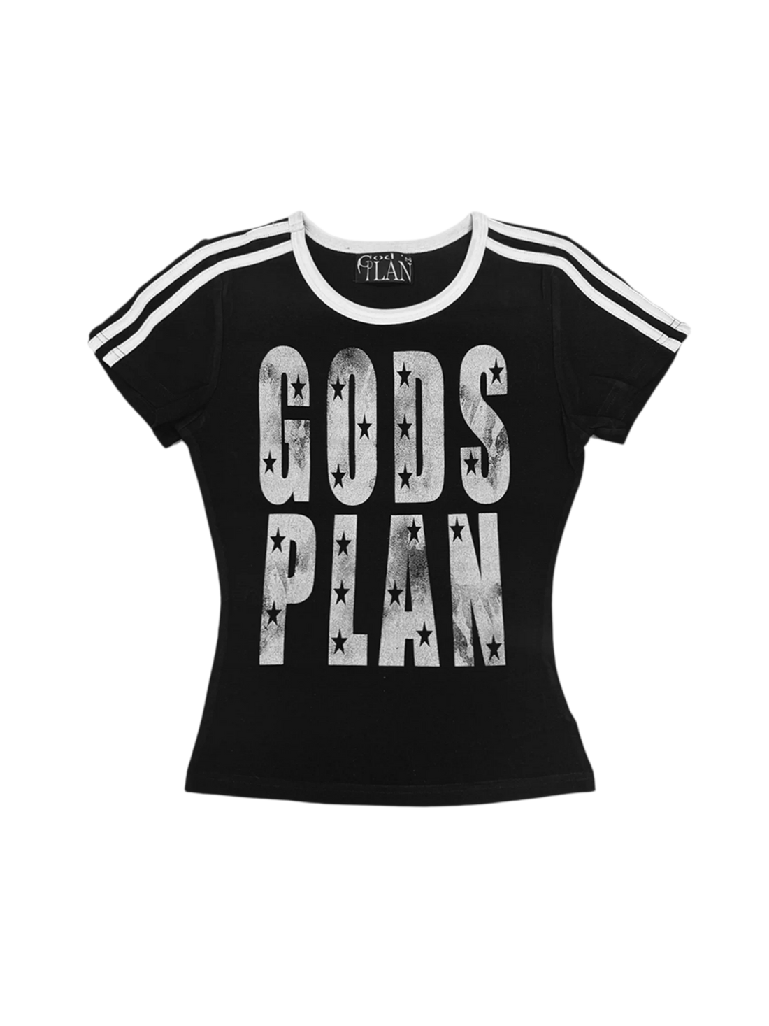 Contrast Ruched Fitted T-Shirt