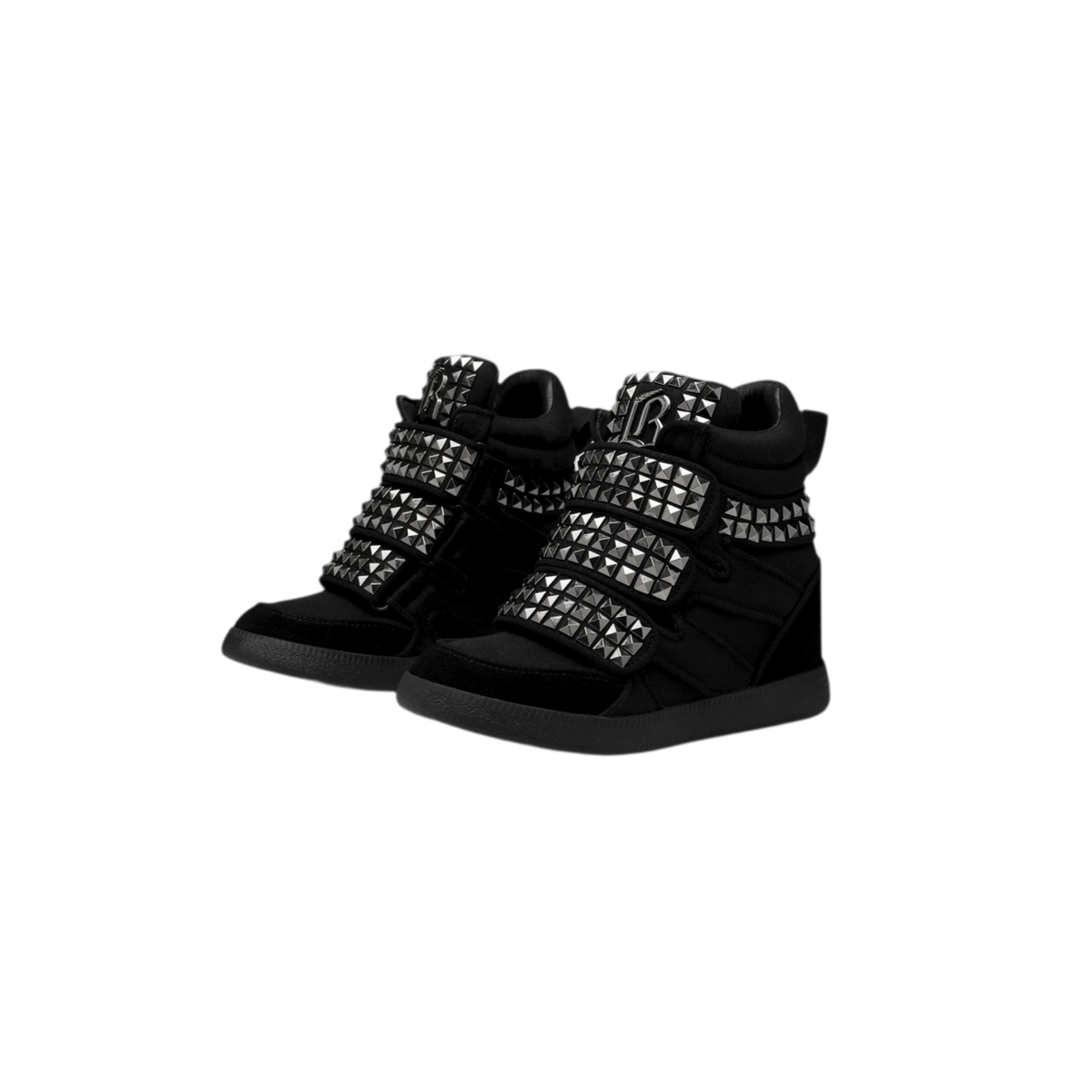 Sneakers alte con plateau e borchie