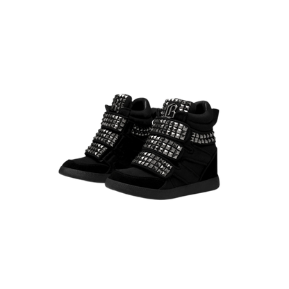 Sneakers alte con plateau e borchie