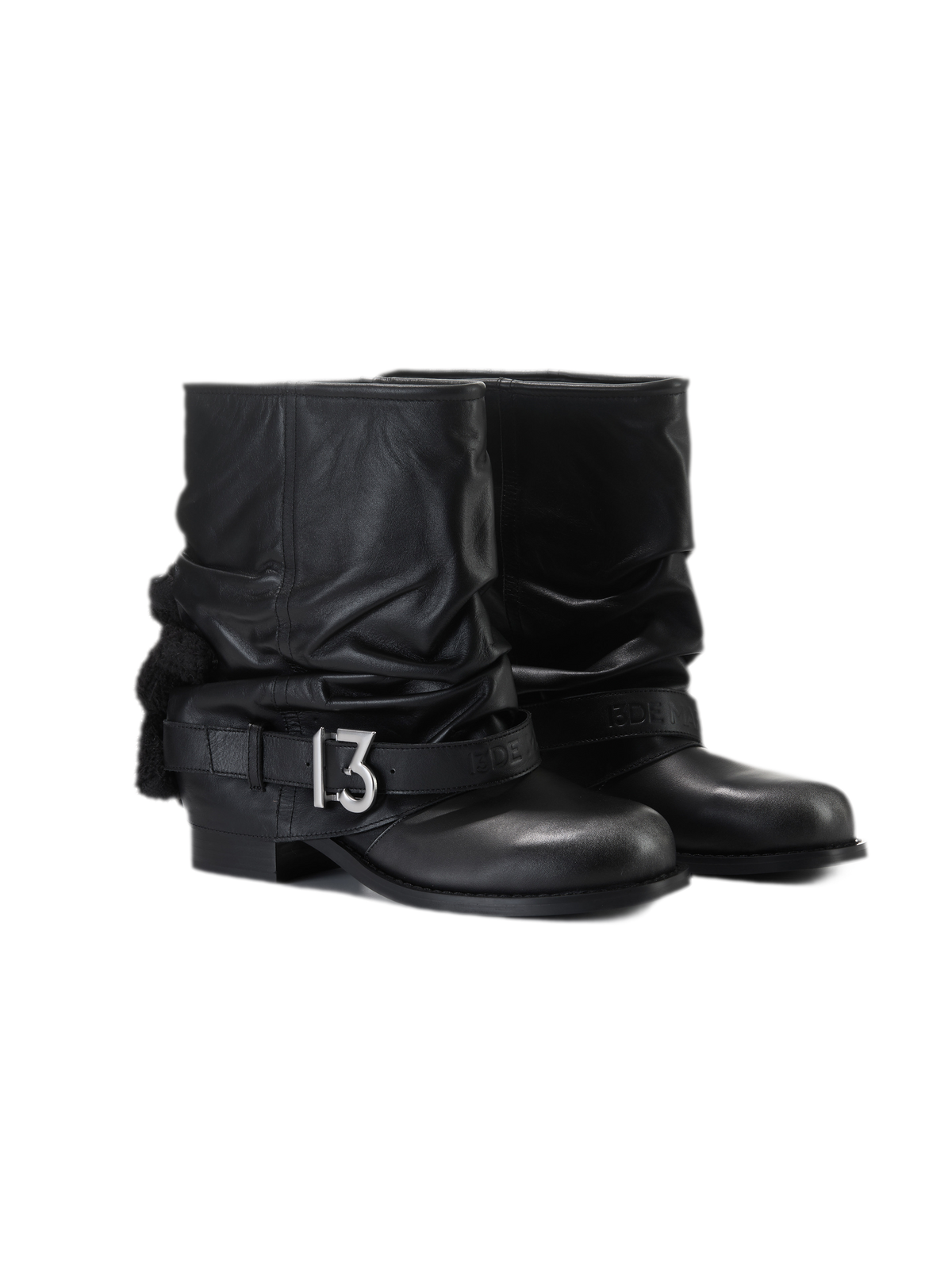 Distressed Slouch Ankle Boots