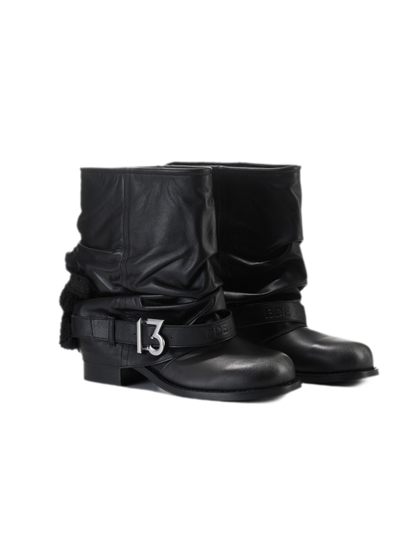 Distressed Slouch Ankle Boots