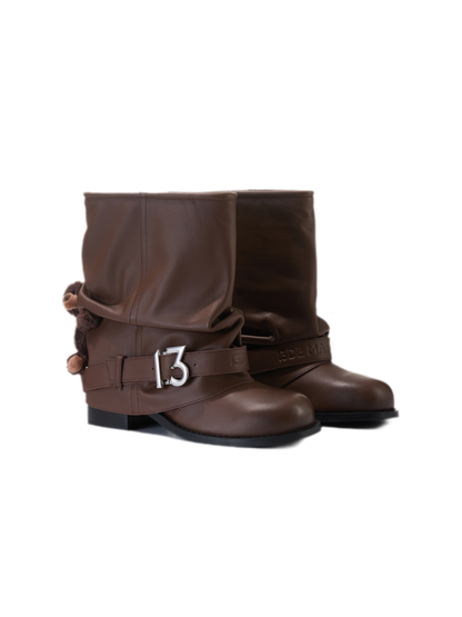 Distressed Slouch Ankle Boots