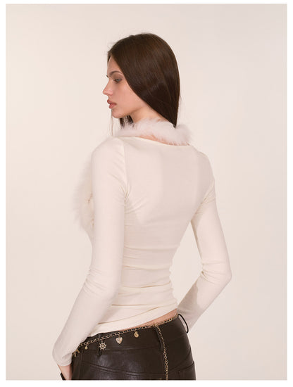 Fox Fur Layered Halter Top