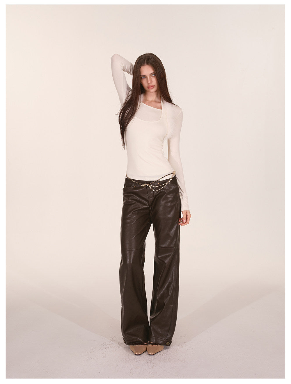 Fox Fur Layered Halter Top